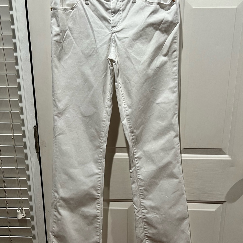Tory Burch White Straight Leg Pants
